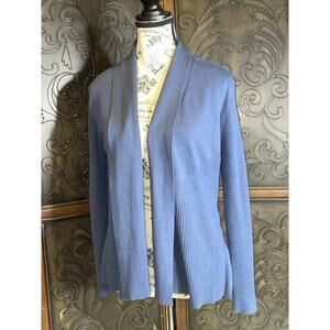 89th and Madison Blue Knit‎ Cardigan Sweater Women's Size S